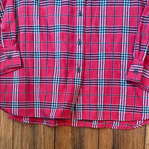 LOFT XL New Red Plaid Flannel Shirt - Picture 7 of 8